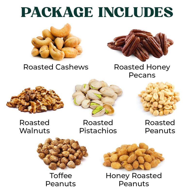 Nuts gift Basket - With a Variety of Freshly Roasted Nuts - Beautifully Packaged Gift Baskets for Men, Sympathy Basket. - Image 3